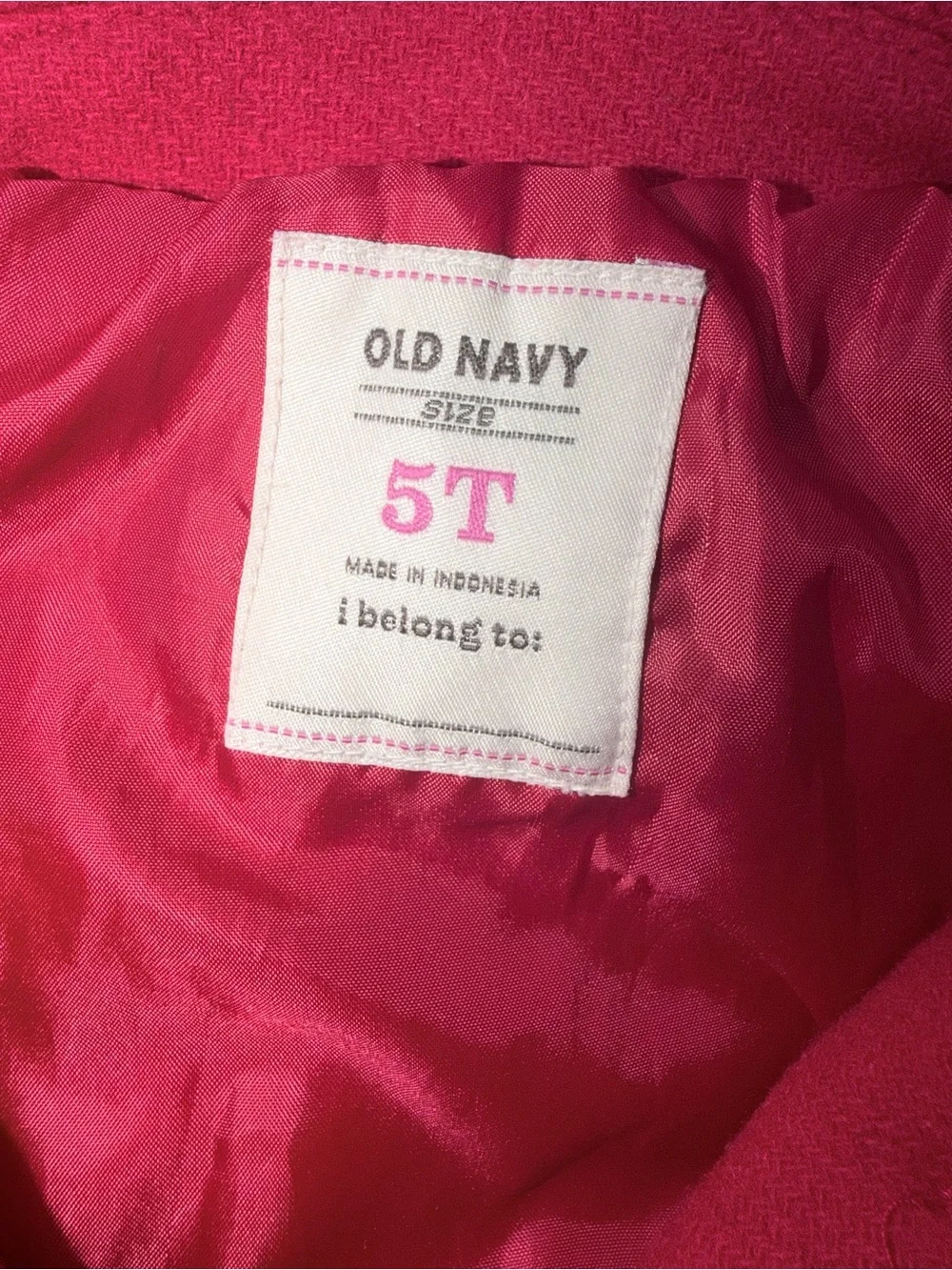 Old Navy Girls Red Wool Blend Double Breasted Peacoat Toddler Size 5T